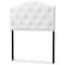 Baxton Studio Myra White Faux Leather Upholstered Button-Tufted Twin Size Headboard 125-6969 - alternate 3